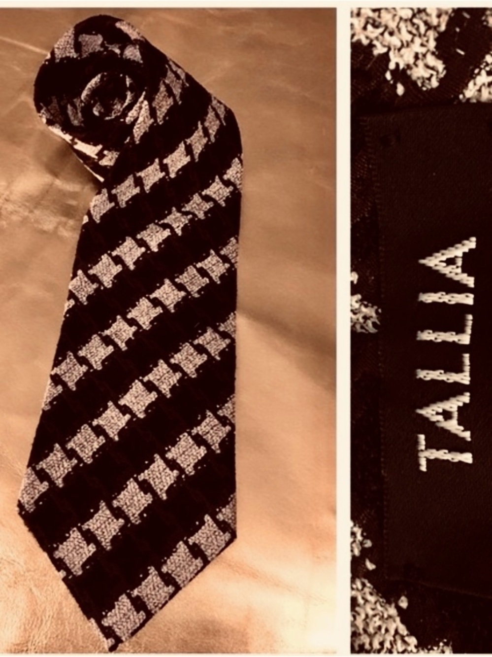 Tie in Brown, Black, and Tan by Tallia